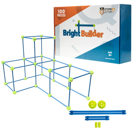 Intellio Toy's Fort Building Kit Set - Blue/Green