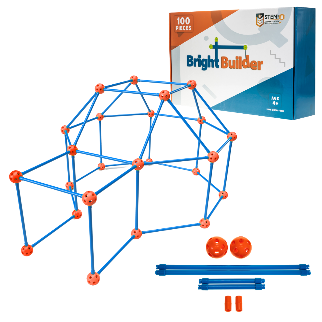 Intellio Toy s Fort Building Kit Set Blue Red